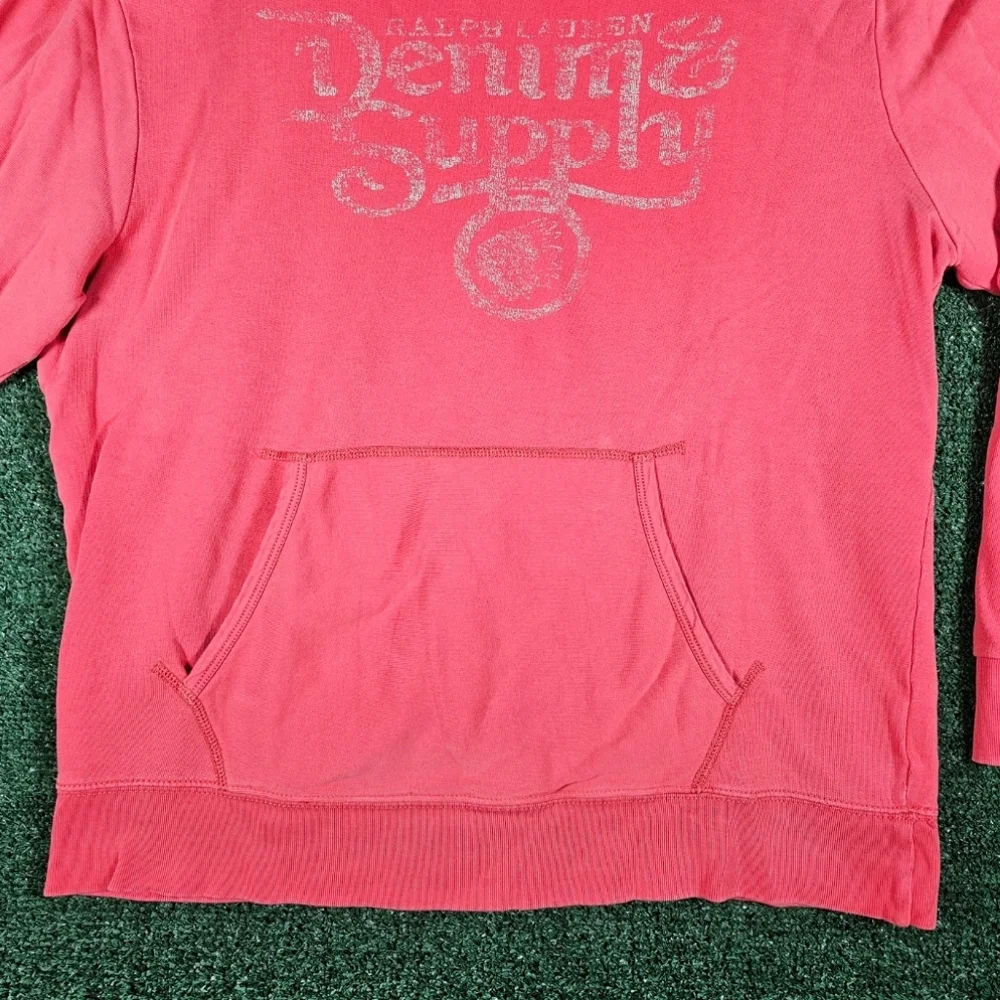 Vintage Ralph Lauren Denim & Supply Chief Hoodie / Mens Size L / Color - Coral - Picture 5 of 11